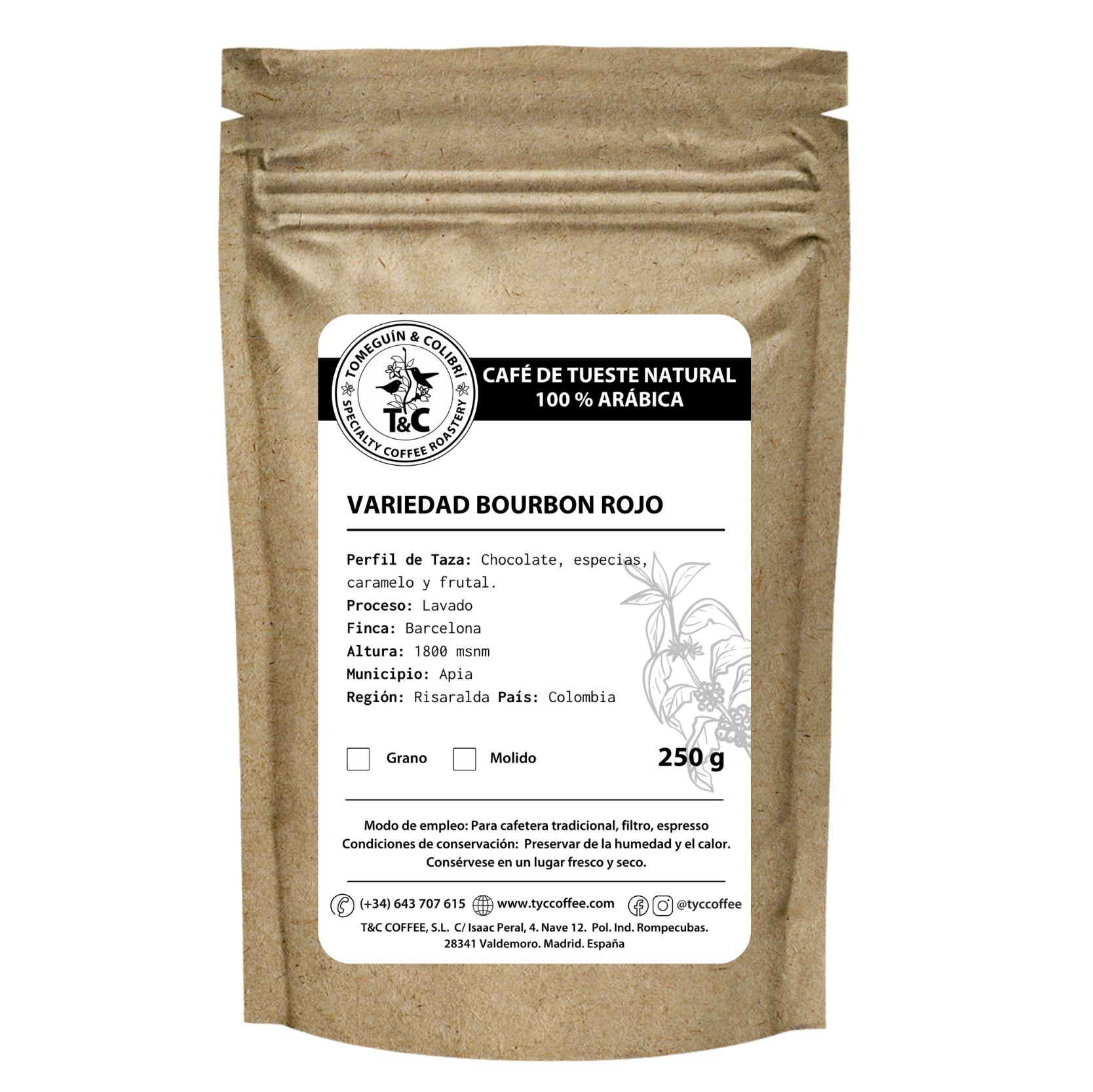 Bourbon rojo lavado