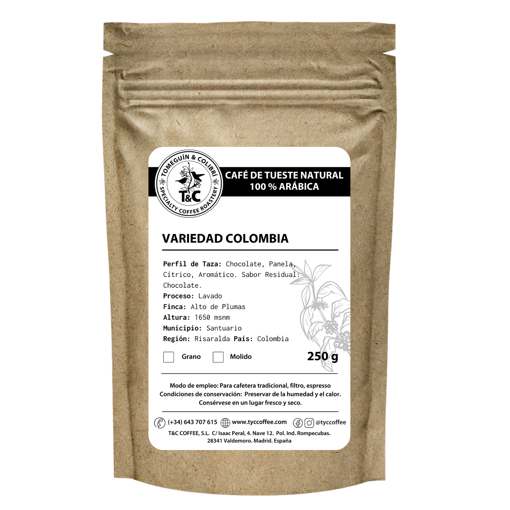 variedad colombia lavado