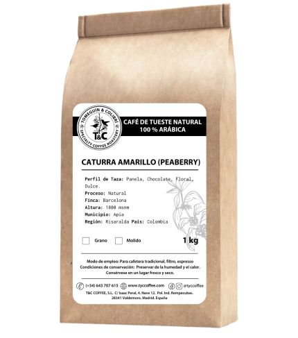 caturra amarillo natural peaberry 1 kg